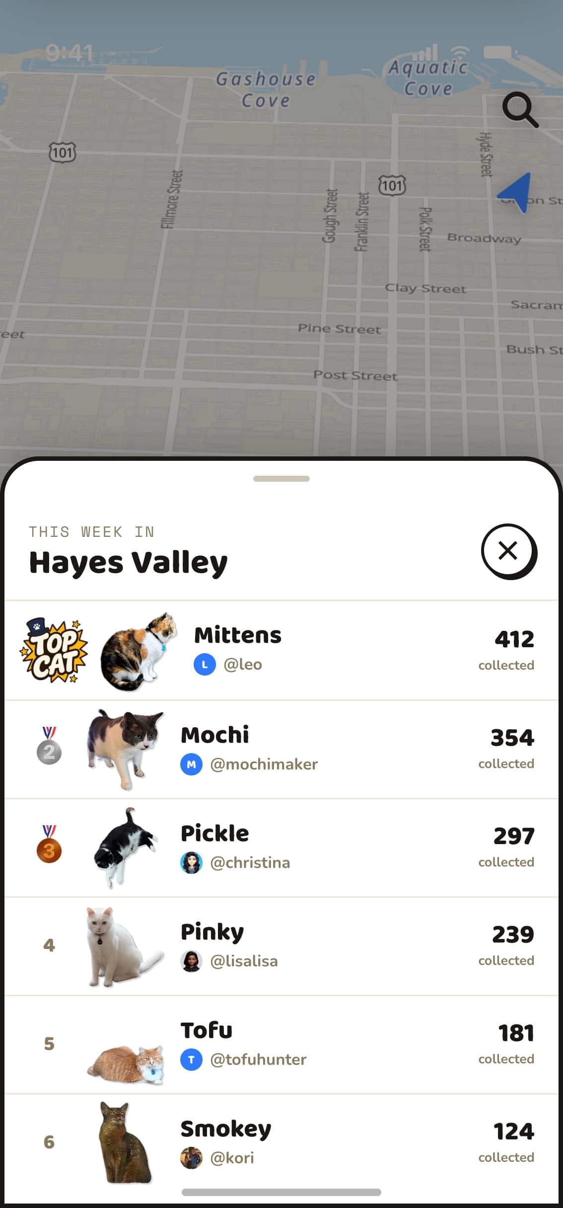 Neighborhood leaderboards